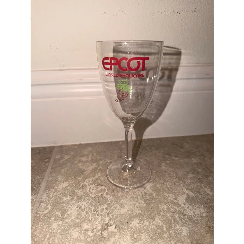 NEW Disney Parks Epcot World Showcase Wine Walk Plastic Acrylic Wine Glass 8oz